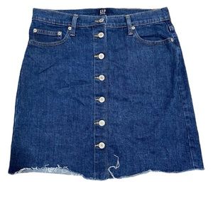 GAP Denim Raw Hem Skirt